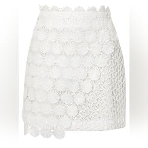 Gorgeous lace embroidered floral knit crochet skirt | size 2